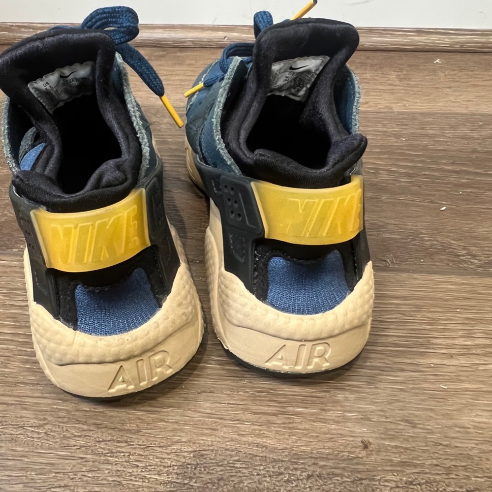 Nike Mens Huarache Premium Armory Navy University GOld - Picture 6 of 10